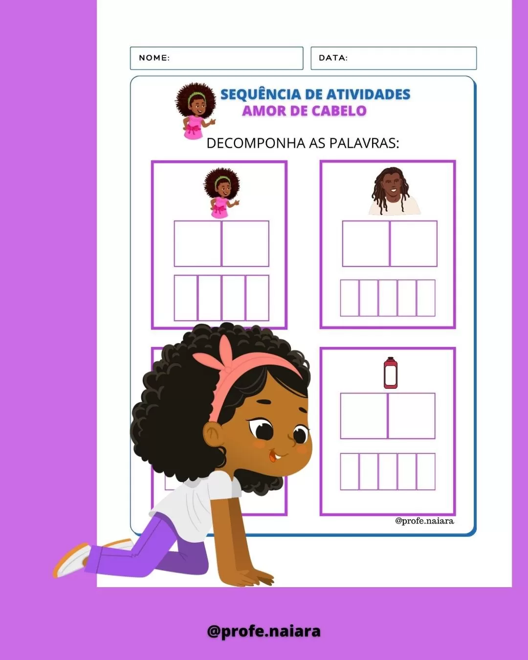 Sequência de atividades Amor de Cabelo - 1° ano - Imagem 12