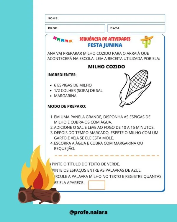 Sequência de atividades: Festa Junina 1° Ano - Imagem 2