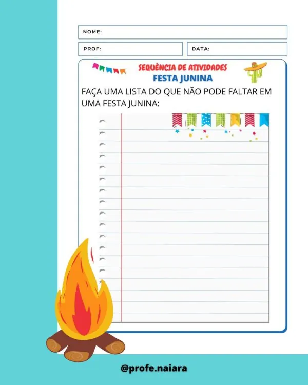 Sequência de atividades: Festa Junina 1° Ano - Imagem 6