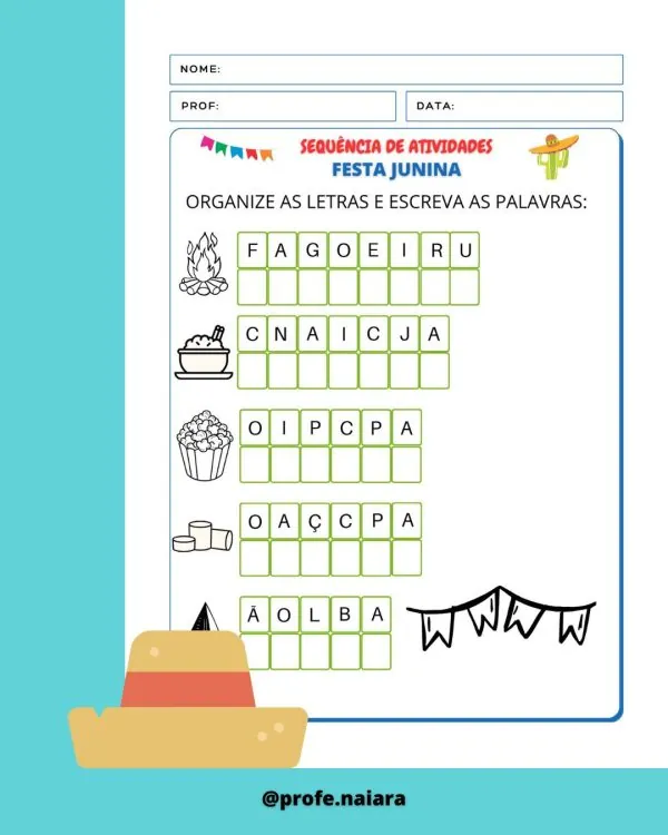 Sequência de atividades: Festa Junina 1° Ano - Imagem 8