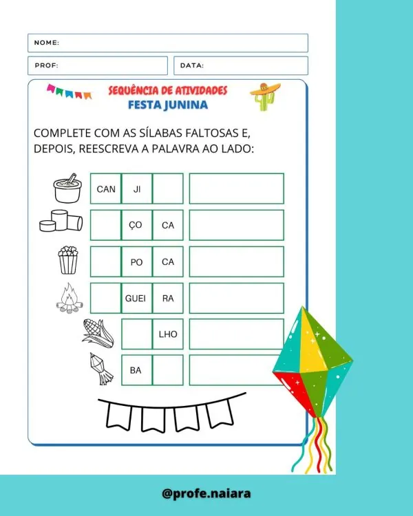 Sequência de atividades: Festa Junina 1° Ano - Imagem 11