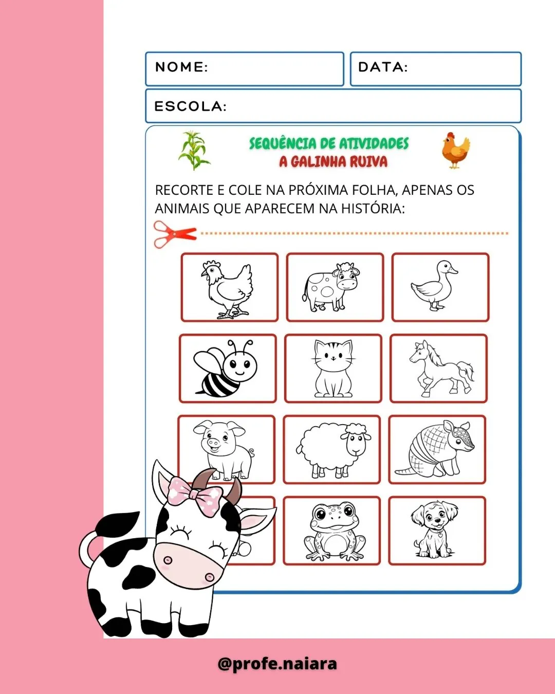 Sequência de Atividades A galinha ruiva - Educação infantil - Imagem 4