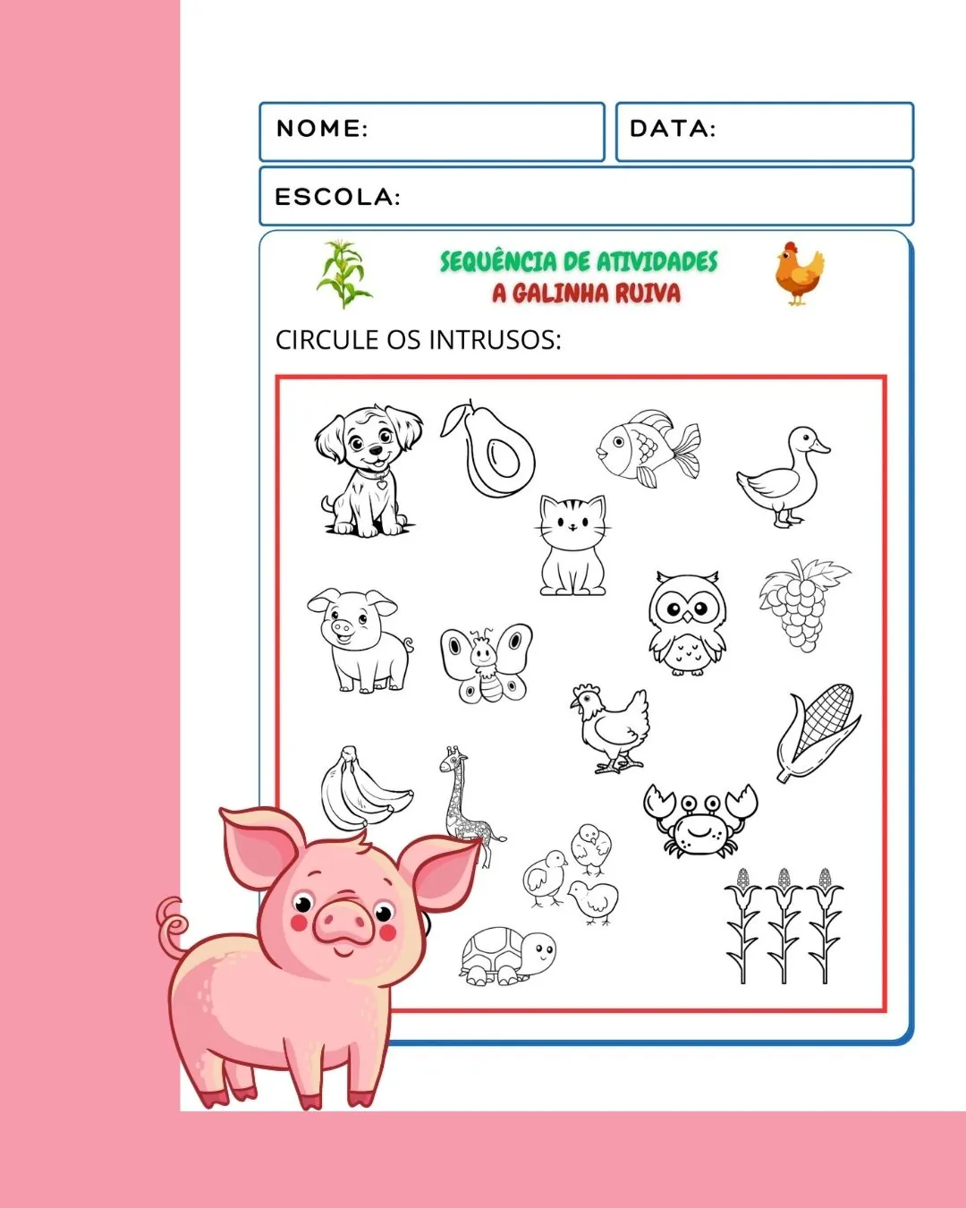 Sequência de Atividades A galinha ruiva - Educação infantil - Imagem 12