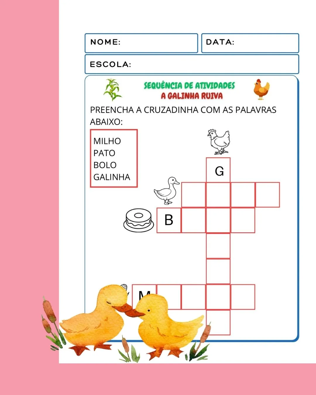 Sequência de Atividades A galinha ruiva - Educação infantil - Imagem 13