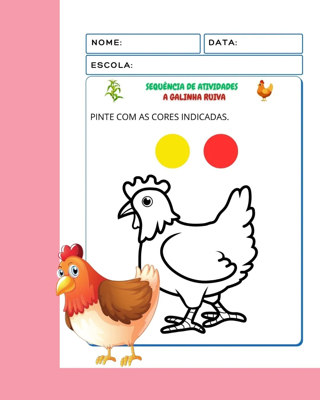 Sequência de Atividades A galinha ruiva - Educação infantil - Imagem 16