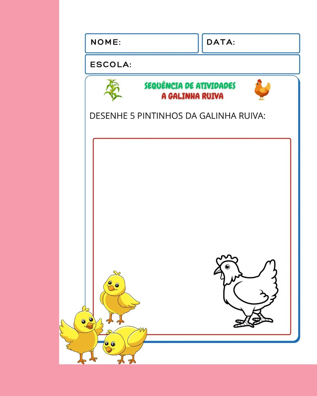 Sequência de Atividades A galinha ruiva - Educação infantil - Imagem 17