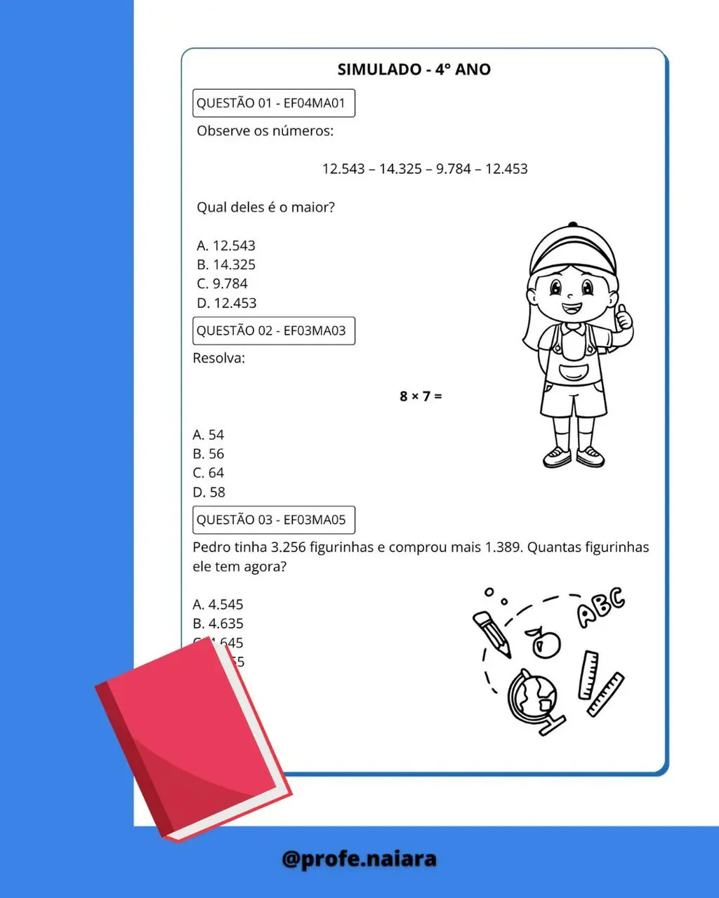 Combo SAEB Língua Portuguesa e Matemática 4° Ano - 2025 - Imagem 14