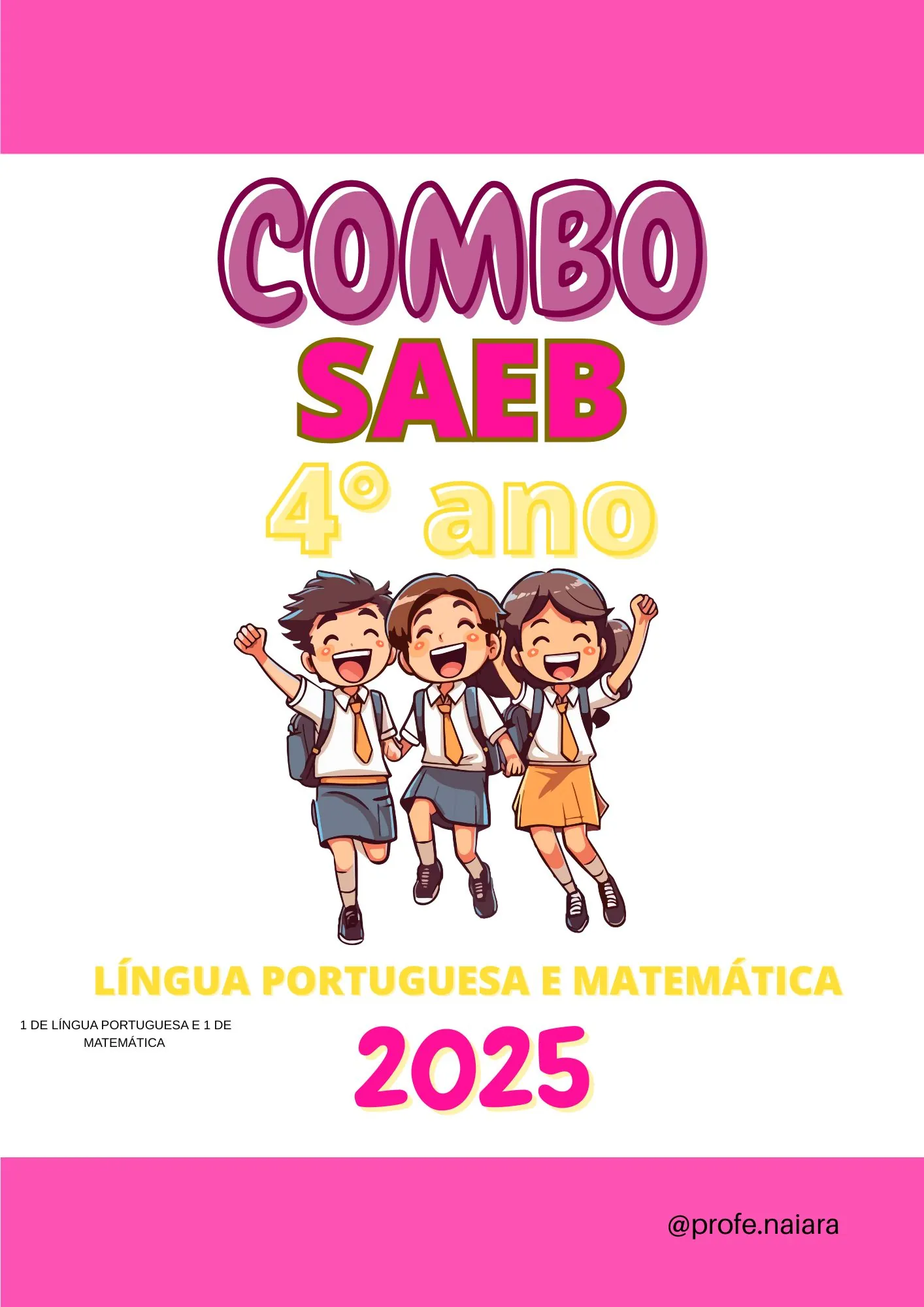 Combo SAEB Língua Portuguesa e Matemática 4° Ano - 2025