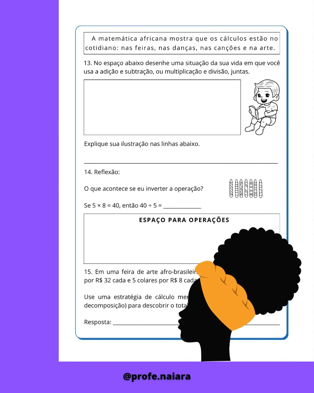 Sequência de Atividades - Consciência Negra 4° ano - matemática - Imagem 3