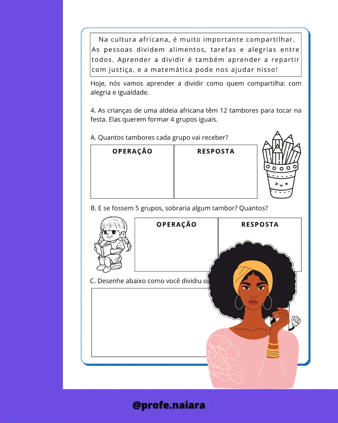 Sequência de atividades - Consciência Negra - 3° ano matemática - Imagem 7