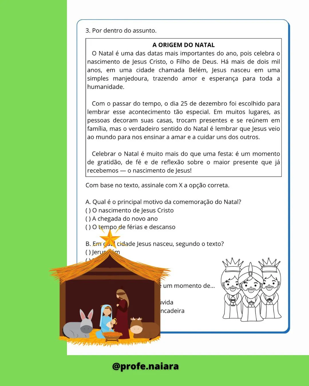 Sequência de atividades - O verdadeiro Natal - 4° ano - Imagem 12