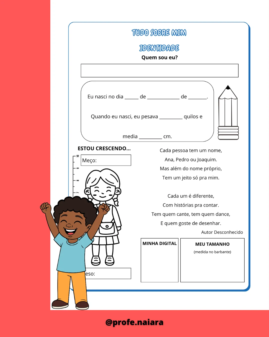 Sequência de atividades: Identidade 4° ano  - Imagem 10