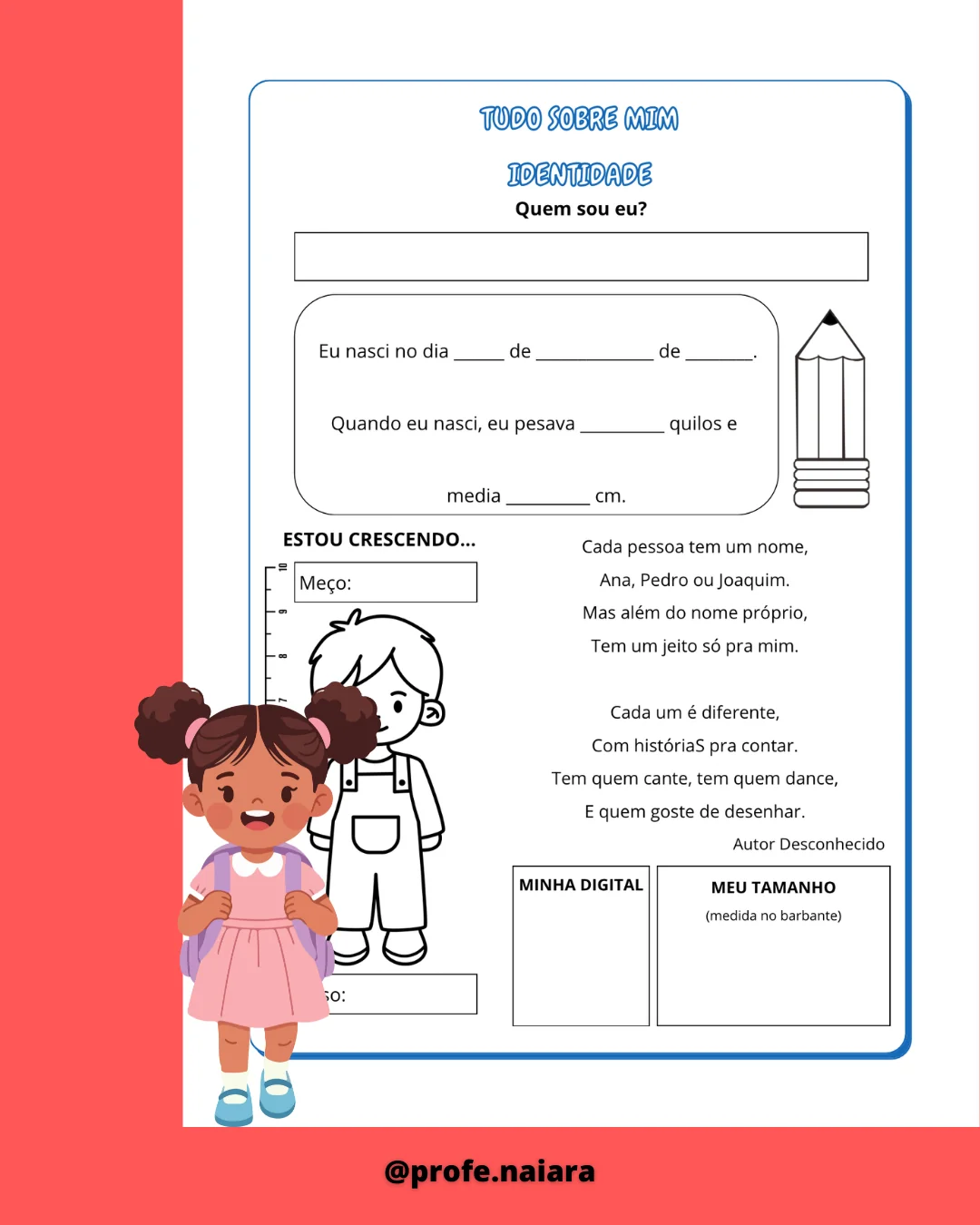 Sequência de atividades: Identidade 4° ano  - Imagem 11