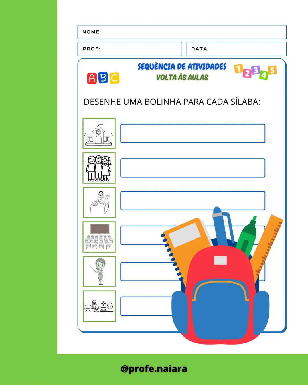 Sequência de Atividades Volta às aulas 1° ano - Imagem 2