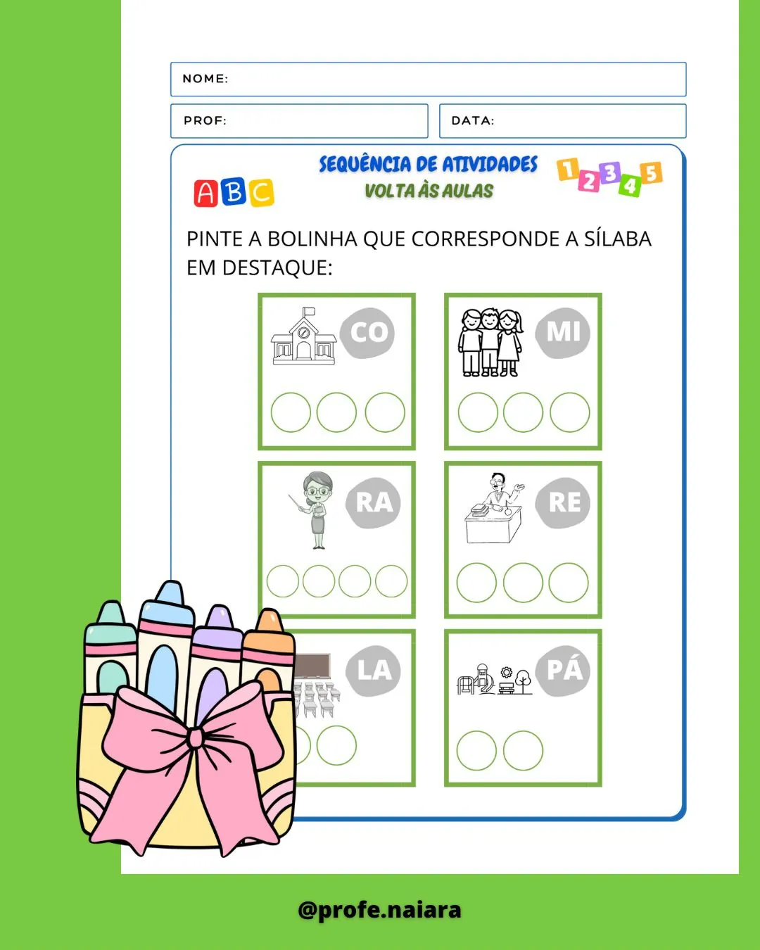 Sequência de Atividades Volta às aulas 1° ano - Imagem 8