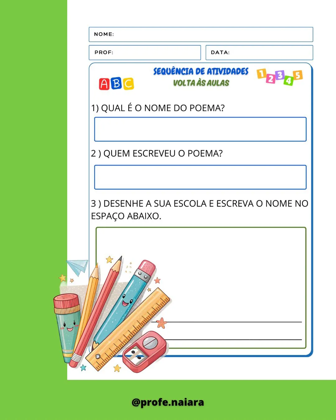 Sequência de Atividades Volta às aulas 1° ano - Imagem 6