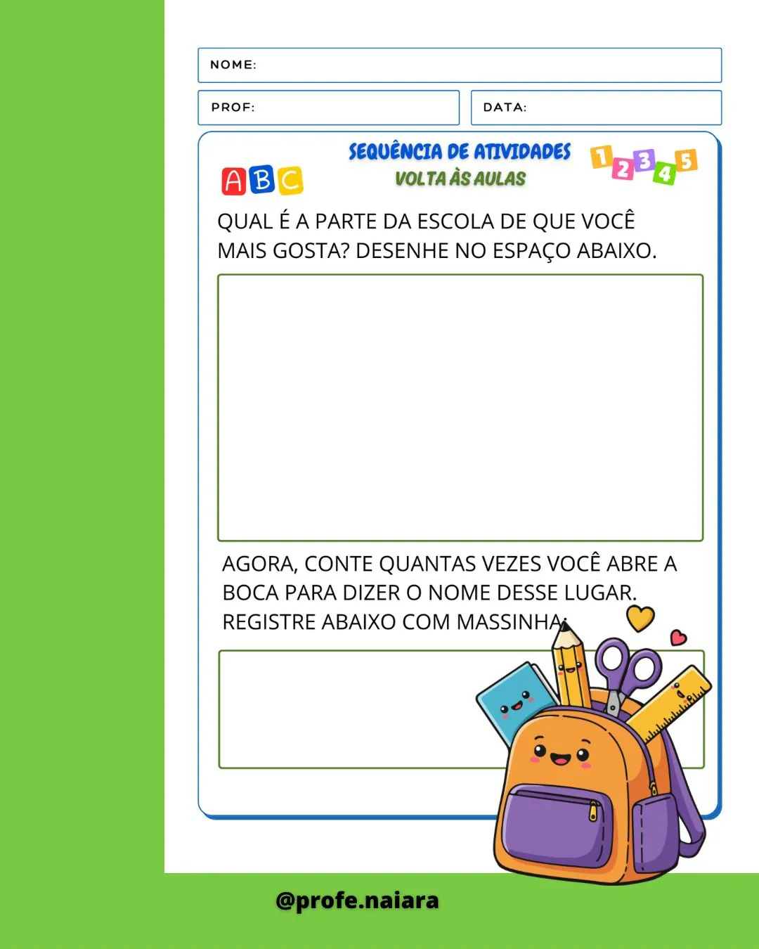 Sequência de Atividades Volta às aulas 1° ano - Imagem 5